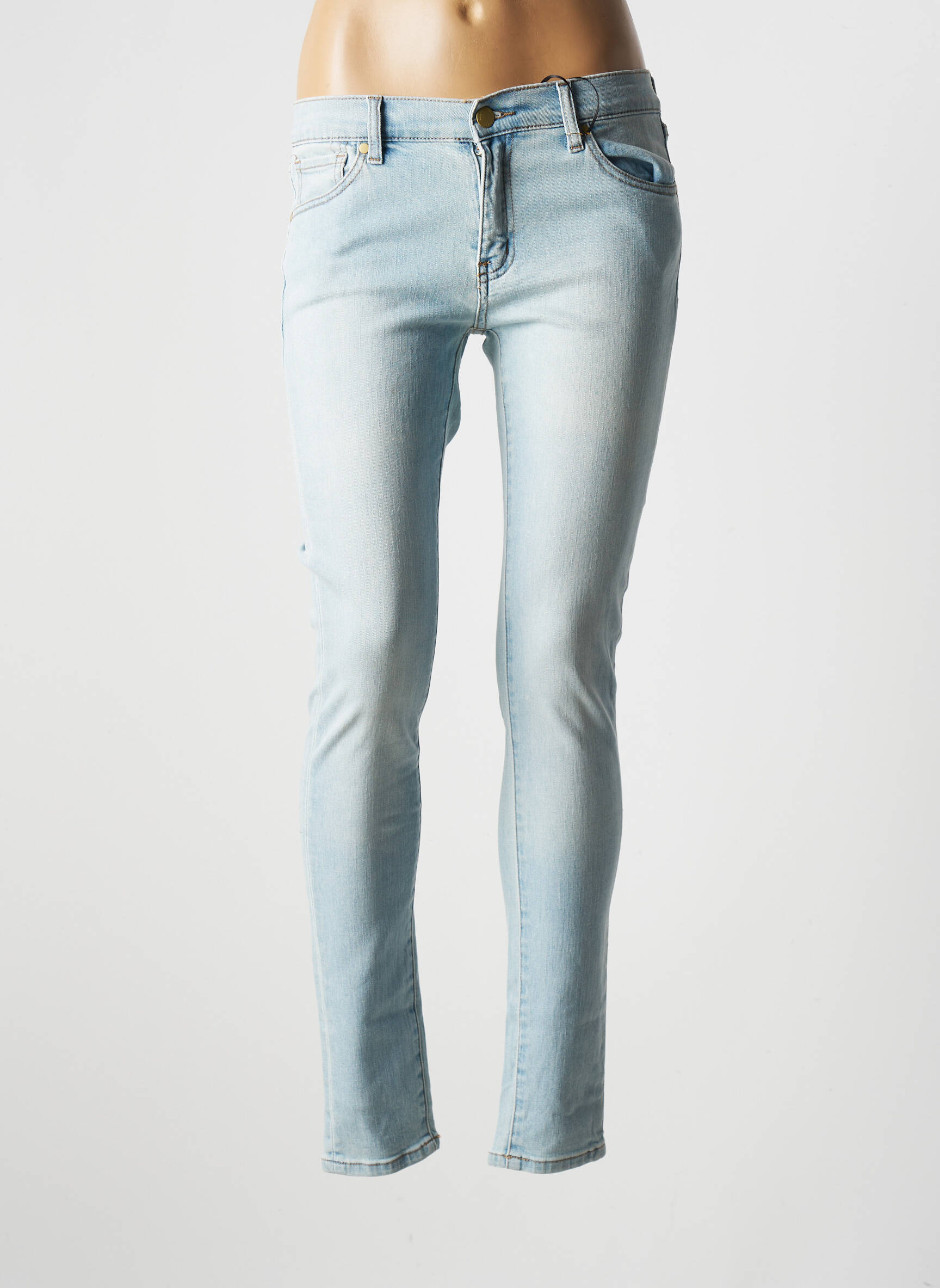 La Petite Etoile Jeans Skinny Femme couleur bleu