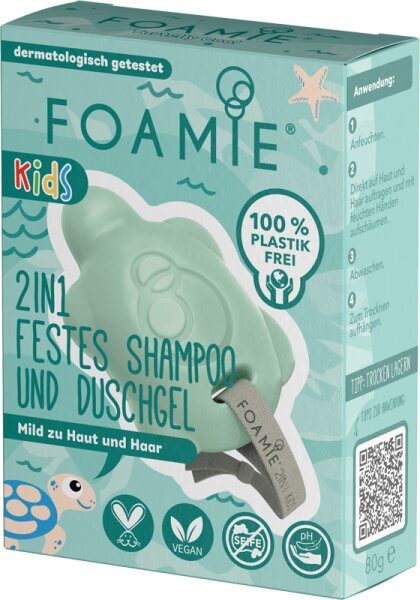 Foamie 2in1 Festes Shampoo & Duschgel Kids grün Festes Duschgel