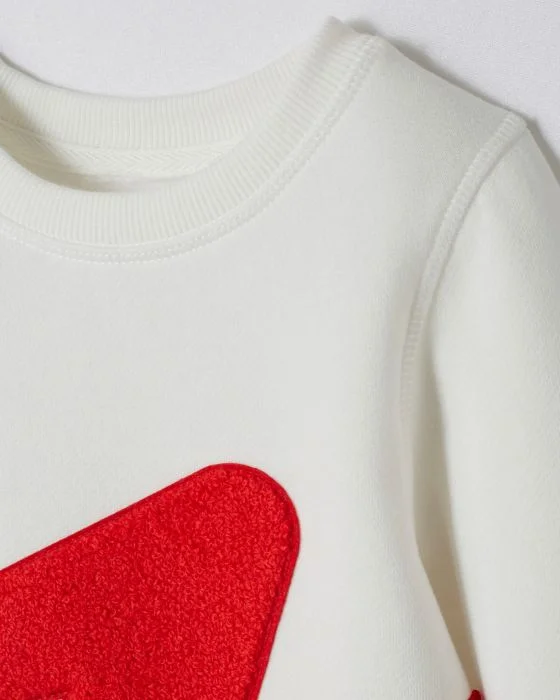 Sweat-shirt molletonné Thermolactyl à motif placé enfant