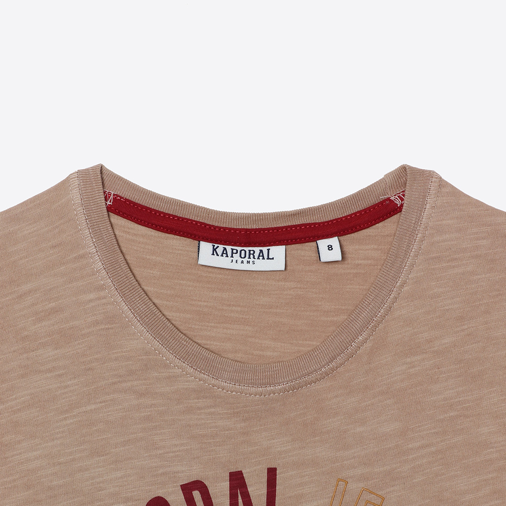 REBEL  T-shirt beige chiné garçon en 100% coton