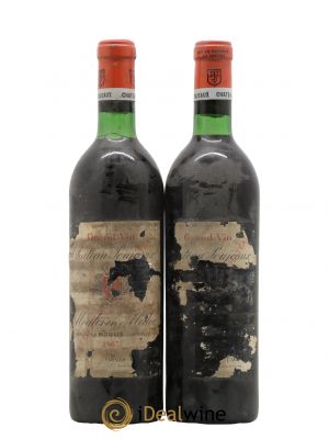 Château Poujeaux  1967 - Lot de 2 Bouteilles