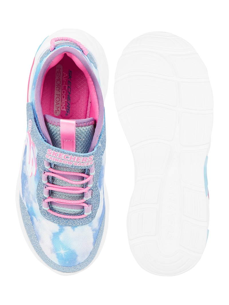 Sneaker mit LEDs Modell 'Rainbow Racer' in hellblau