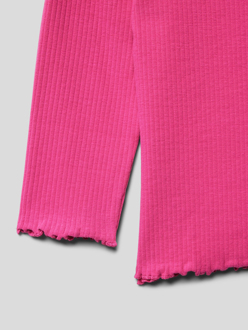 Longsleeve mit Muschelsaum in pink