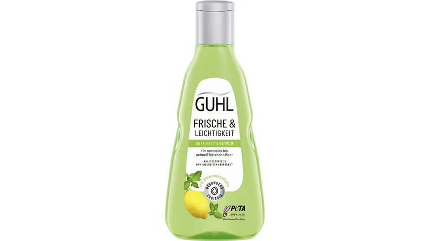 GUHL Frische & Leichtigkeit Anti-Fett Shampoo für normales bis schnell fettendes Haar 250 ml 250 ml