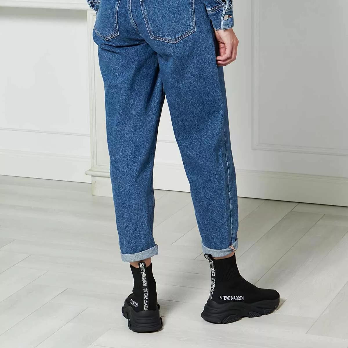 STEVEN MADDEN Freizeit Schnürer schwarz Slip-On Sneaker
