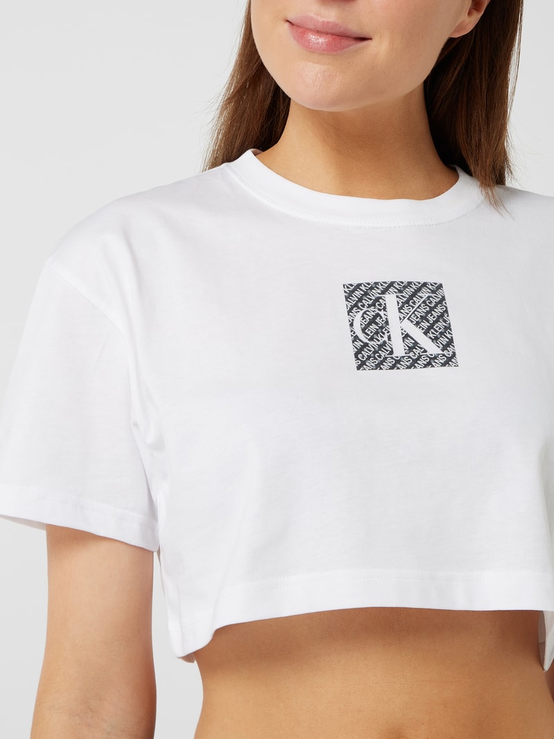 Cropped T-Shirt aus Bio-Baumwolle in weiß