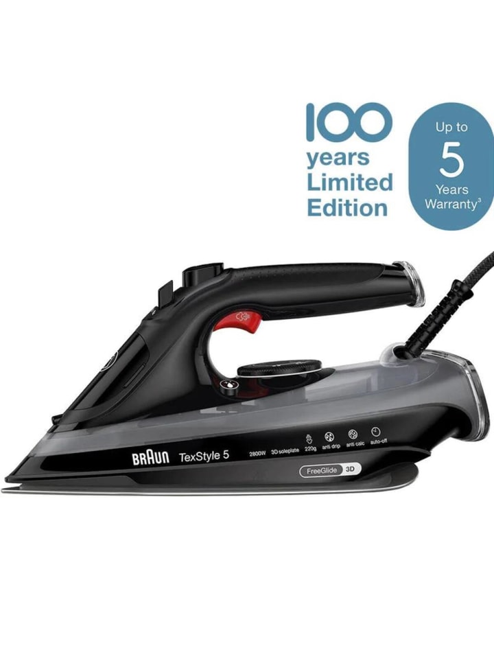 Braun Dampfbügeleisen SI 5088 BK 100YRS Edition 2800 Watt in Schwarz günstig kaufen 1 Stück