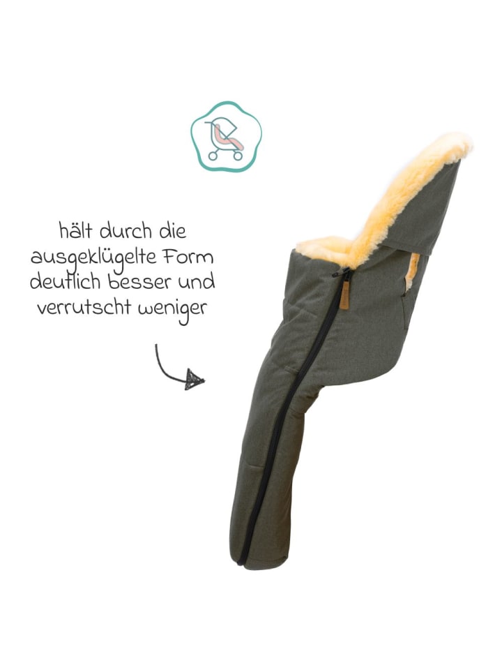 fillikid Lammwoll-Fußsack Makalu Wool für Buggy, Sport- in grau günstig kaufen onesize