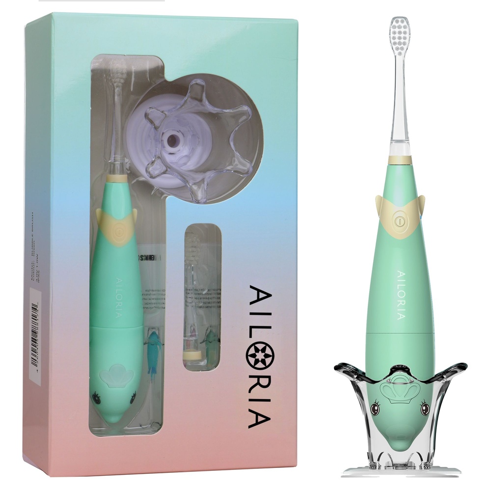 ailoria personal care BUBBLE BRUSH Set Brosse à dents électrique pour enfants à technologie sonique