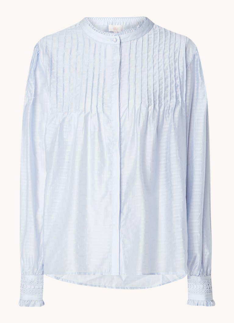 Aaiko  Carlita blouse in lyocellblend met broderie en plooidetail