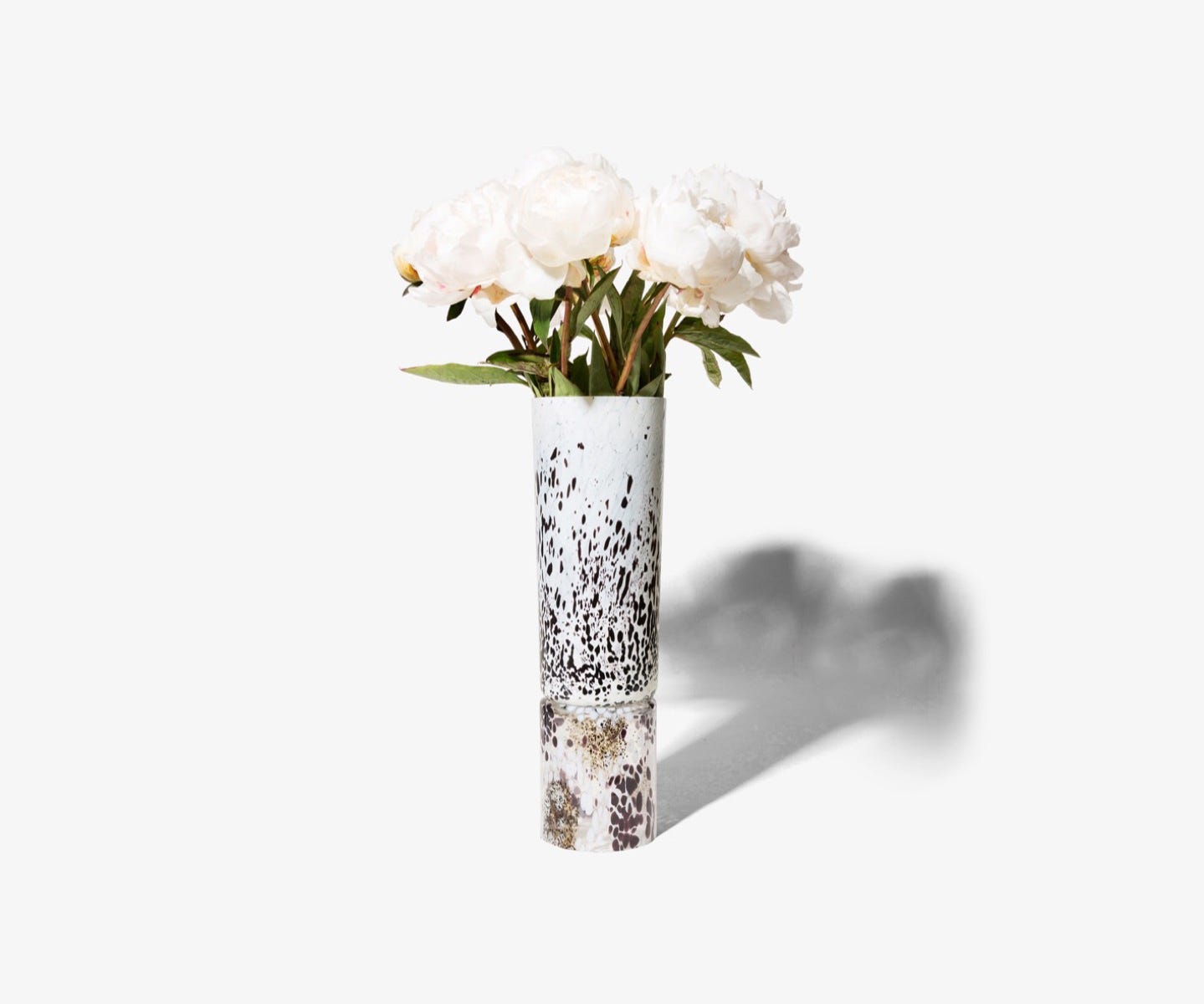 Photophore-vase Murano - Noir et blanc
