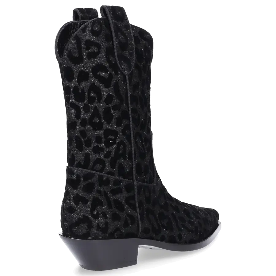 Dolce & Gabbana - Cowboystiefel GAUCHO Samt - schwarz