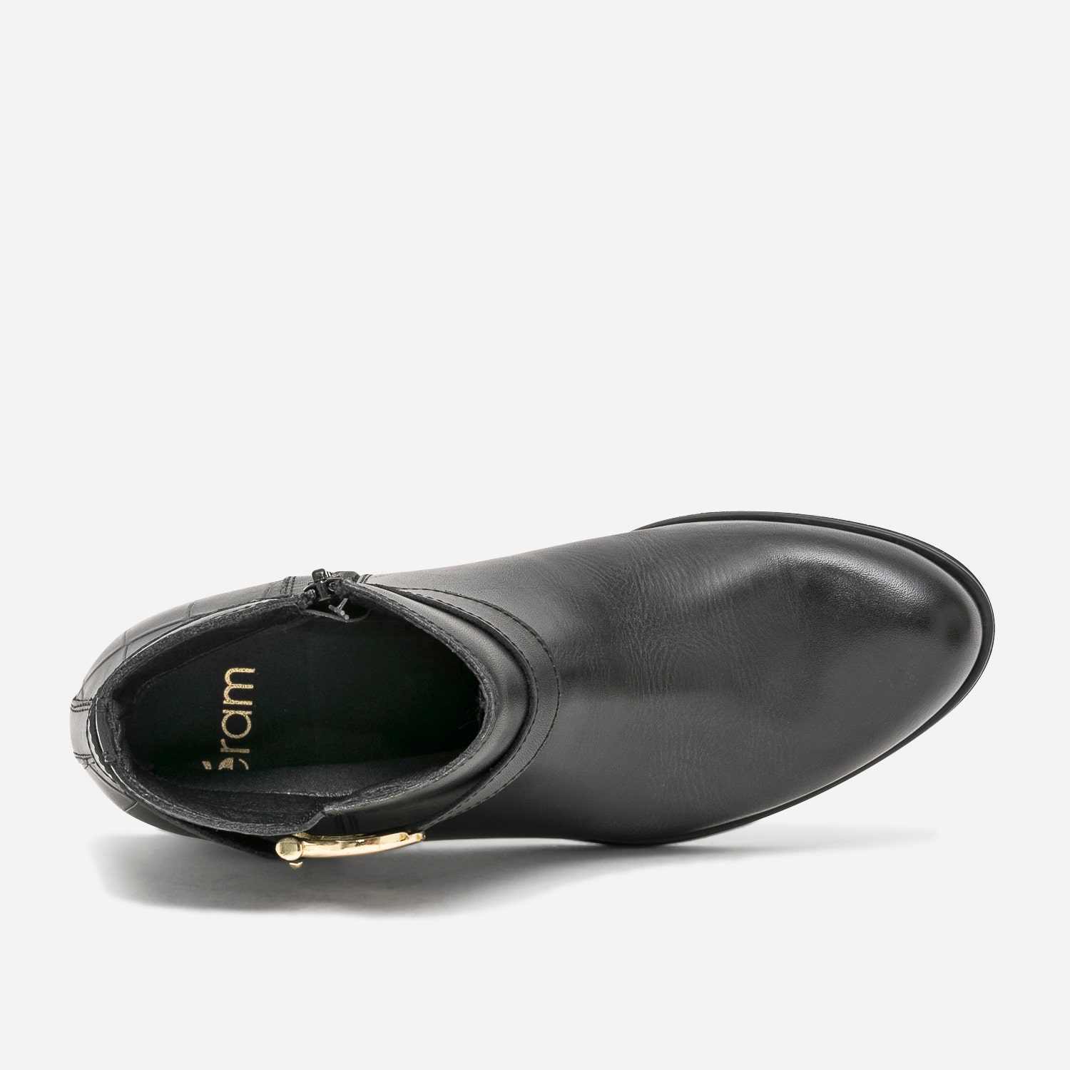 Boots jodhpur noir en cuir avec boucle étrier