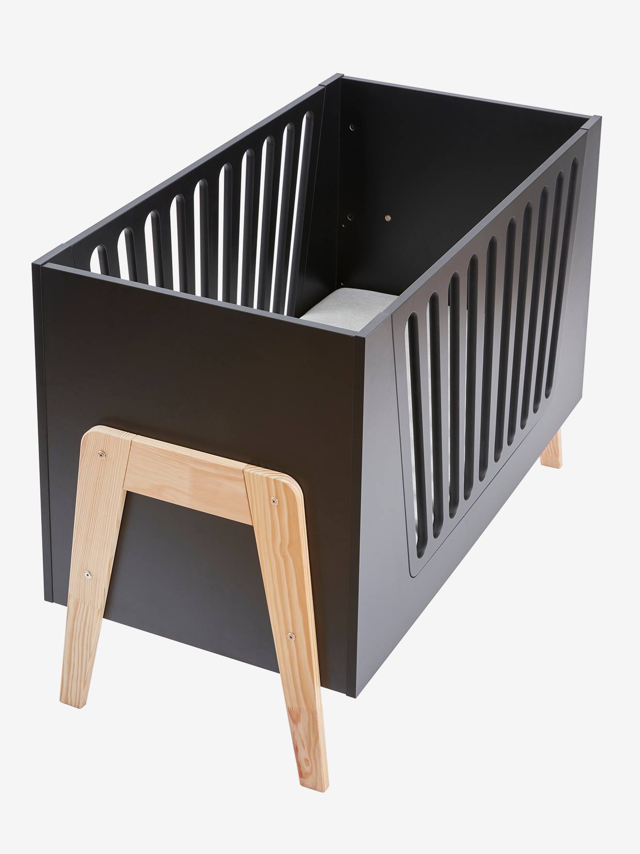 Vertbaudet Mitwachsendes Babybett RETRO - schwarz