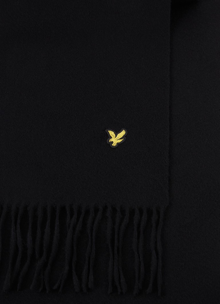 Sciarpa in lana Lyle & Scott con logo, 180 x 30 cm