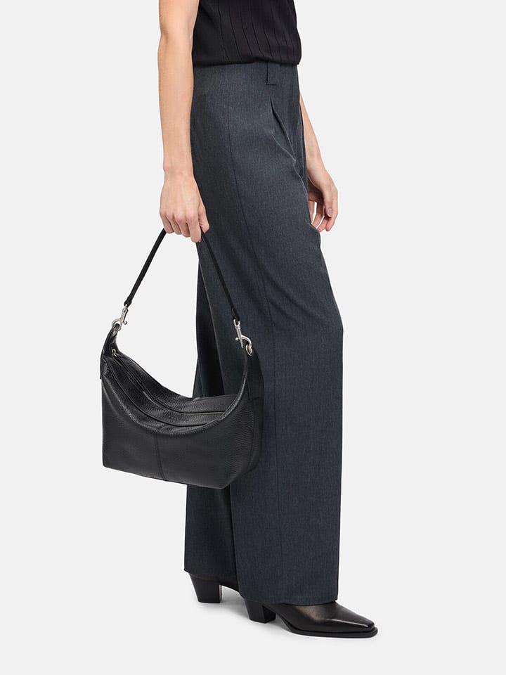 LIEBESKIND BERLIN Leder-Schultertasche in Schwarz - (B)24 x (H)16 x (T)14 cm günstig kaufen onesize
