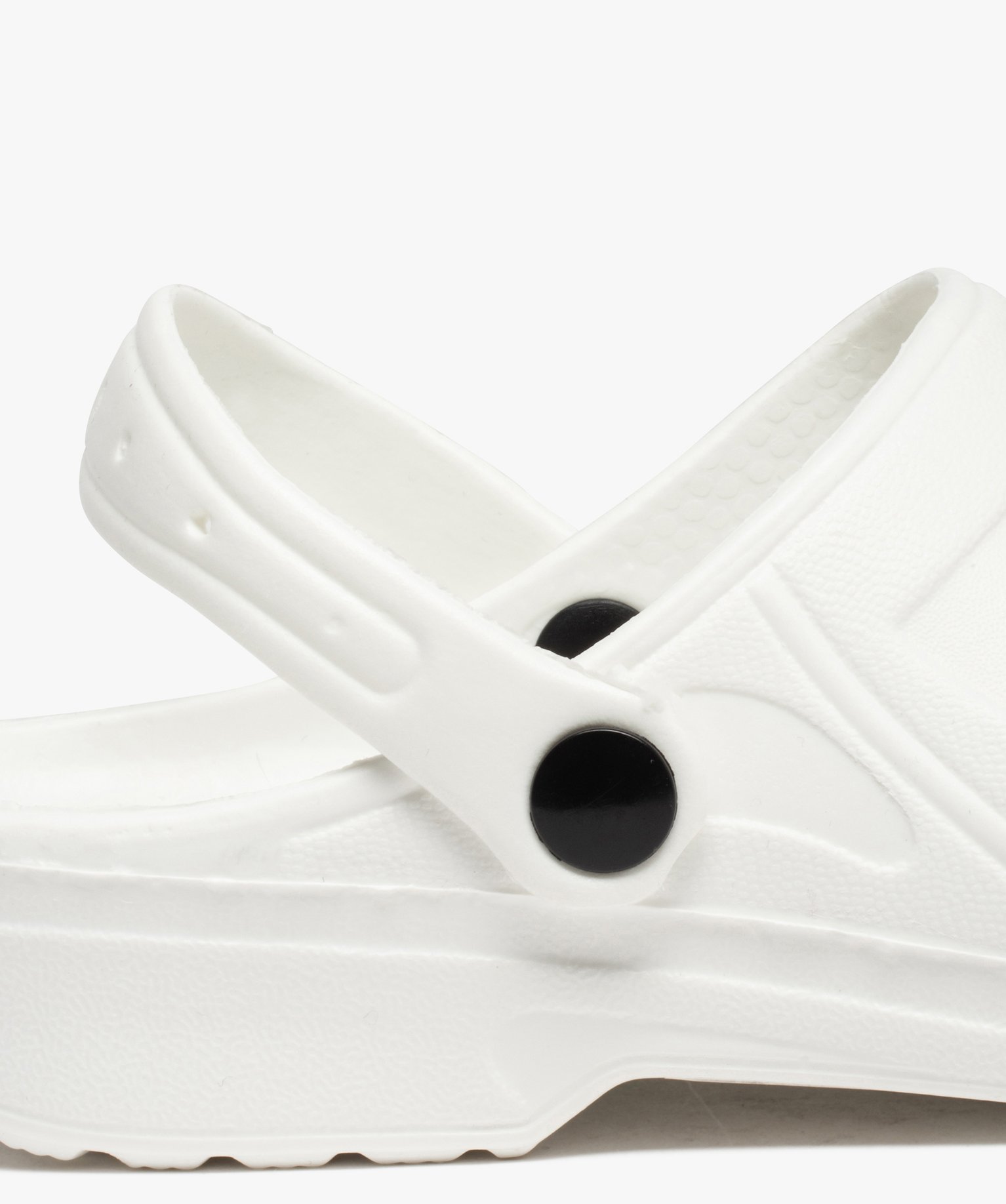 Sabots souples femme unis à perforations blanc | GEMO