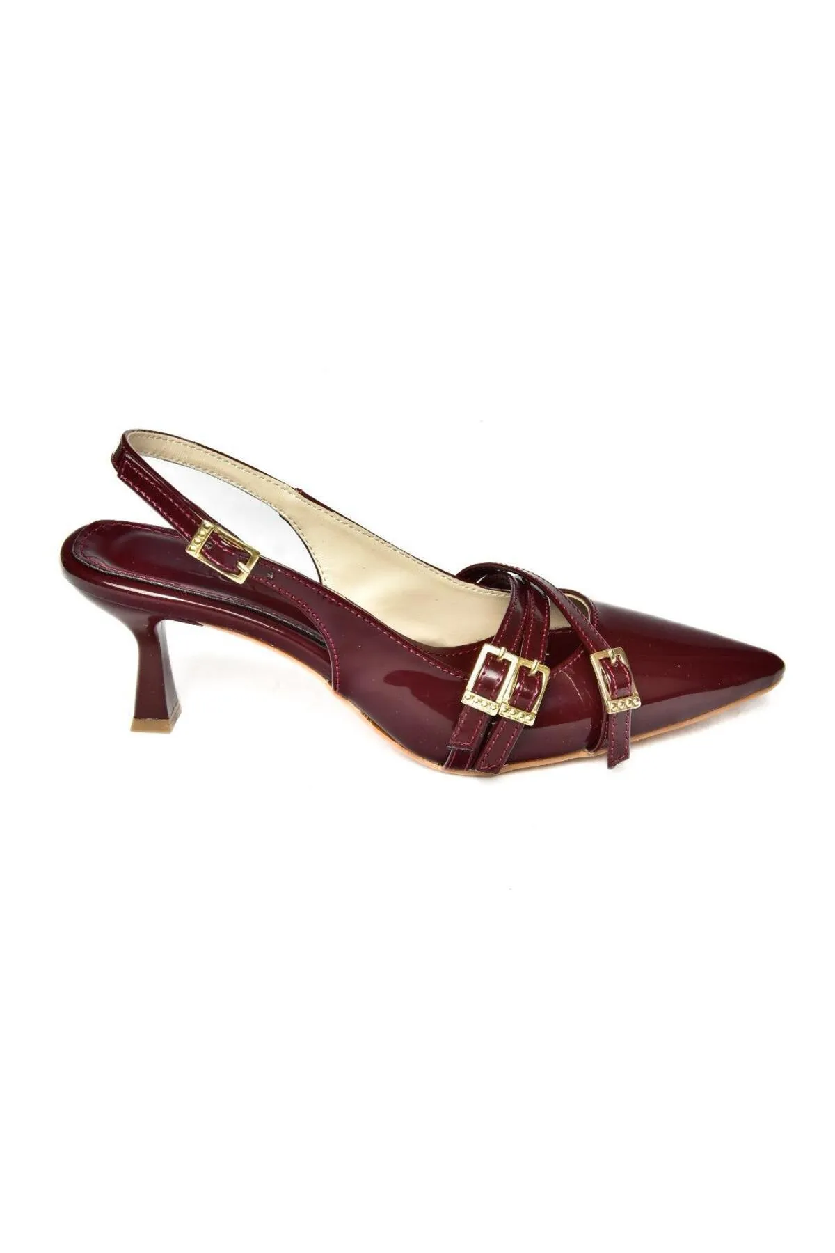 Fox Shoes  S518081208 Weinrote Damenschuhe aus Lackleder mit niedrigem Absatz