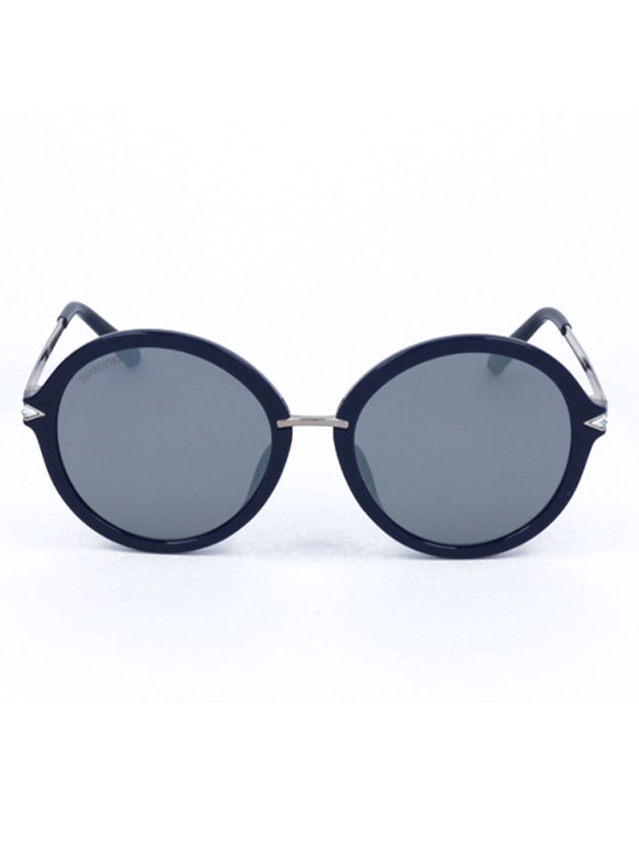 Swarovski Damen-Sonnenbrille in Dunkelblau-Silber/ Grau günstig kaufen 54