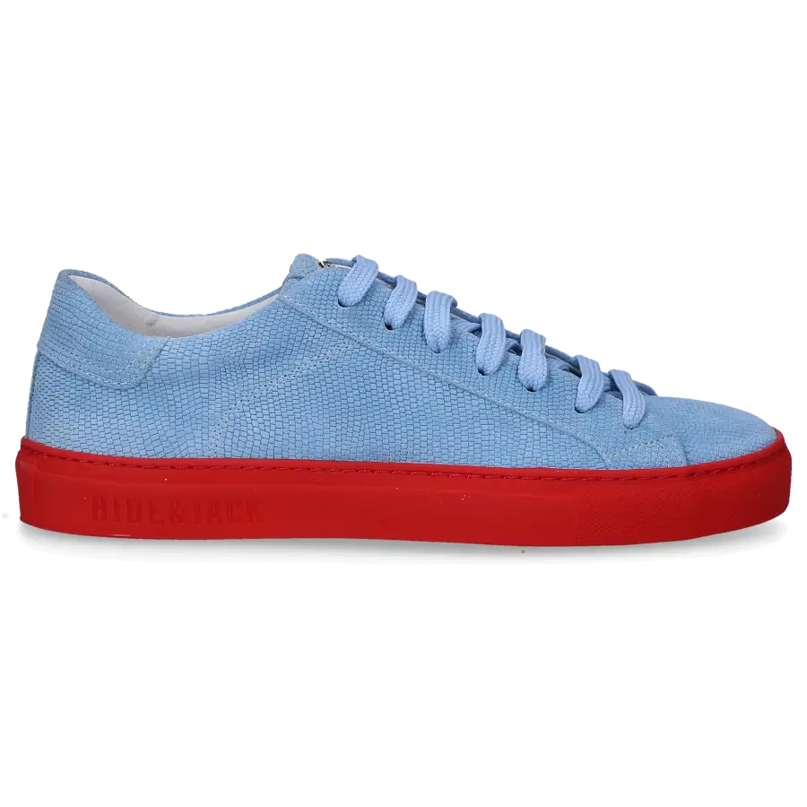 Hide & Jack - Sneaker low GECKO Veloursleder Logo Prägung hellblau - blau