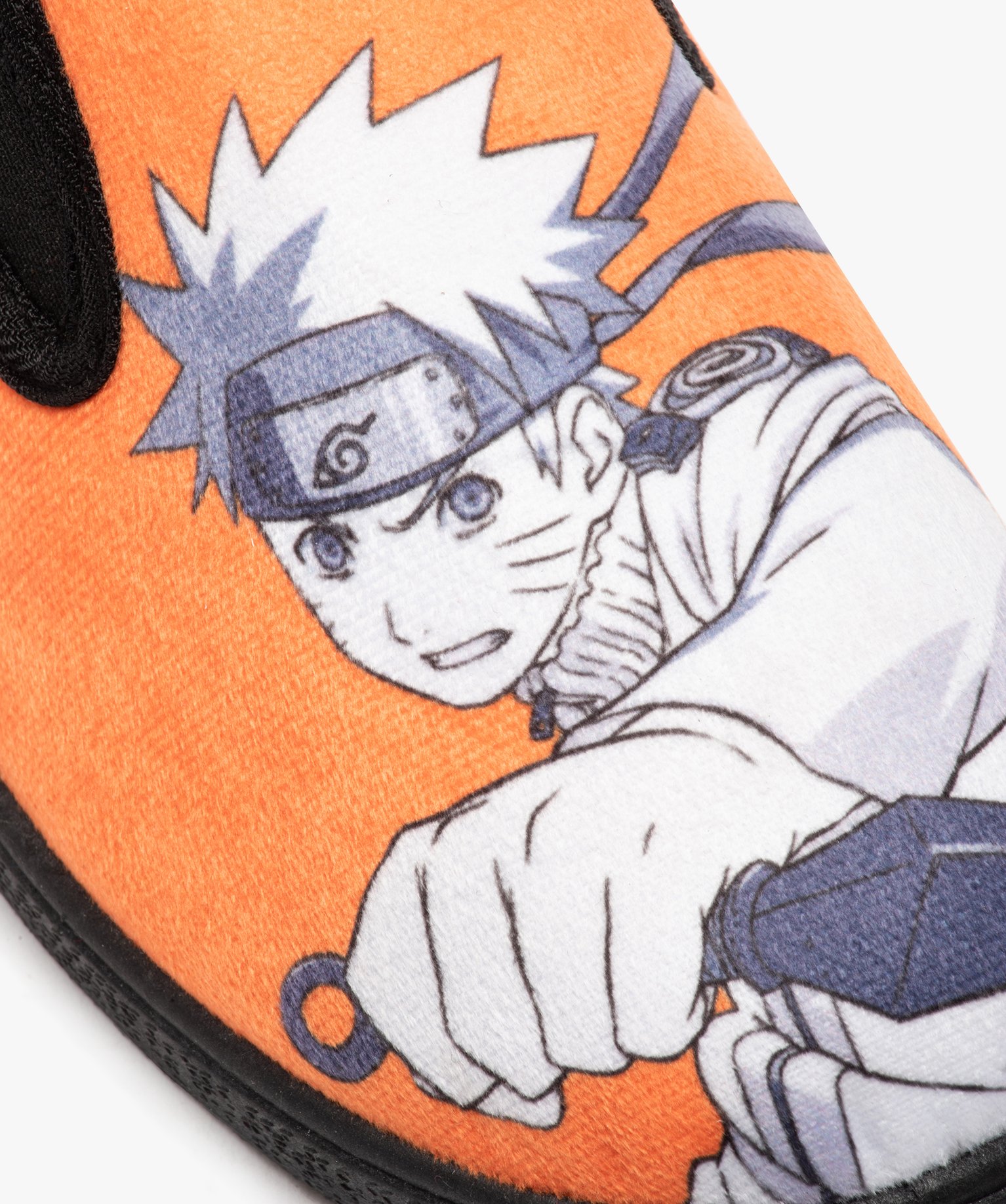Pantoufles Garçon en velours ras imprimées - Naruto noir | GEMO