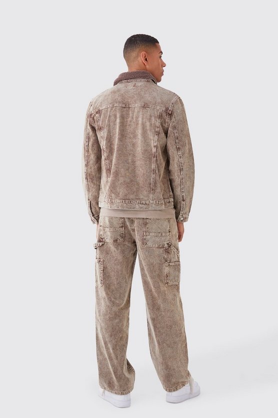 Lockere Cord-Hose mit Acid-Waschung