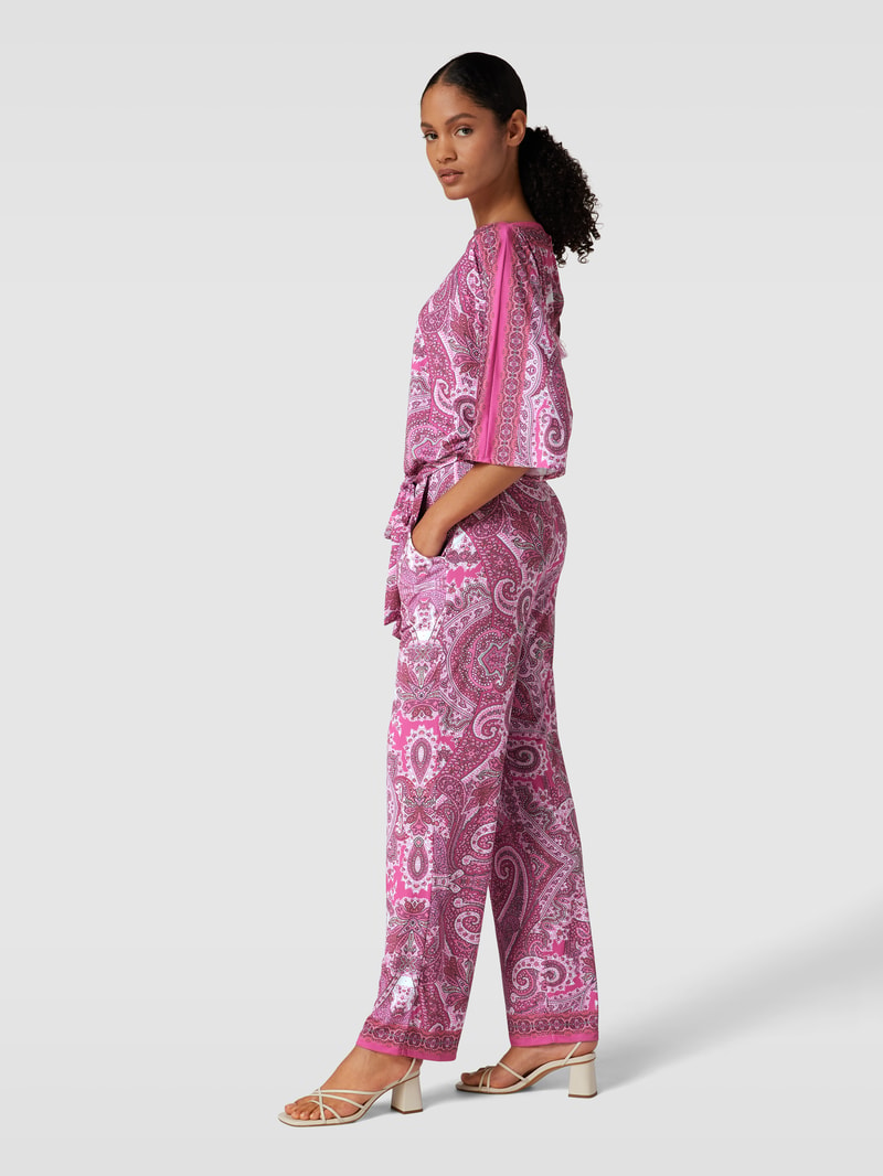 Jumpsuit mit Allover-Muster in pink