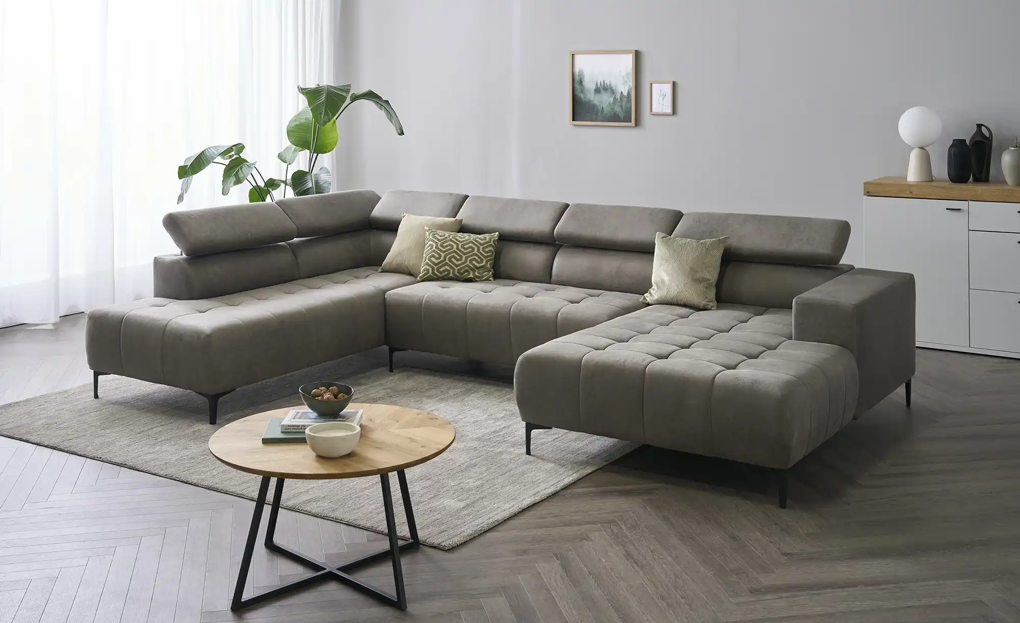 Twist Wohnlandschaft aus Mikrofaser Caro