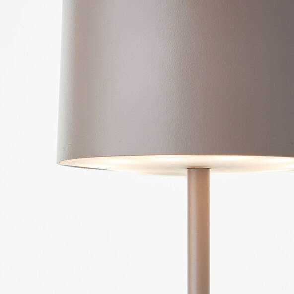 LED-Akku-Tischleuchte Helio, taupe