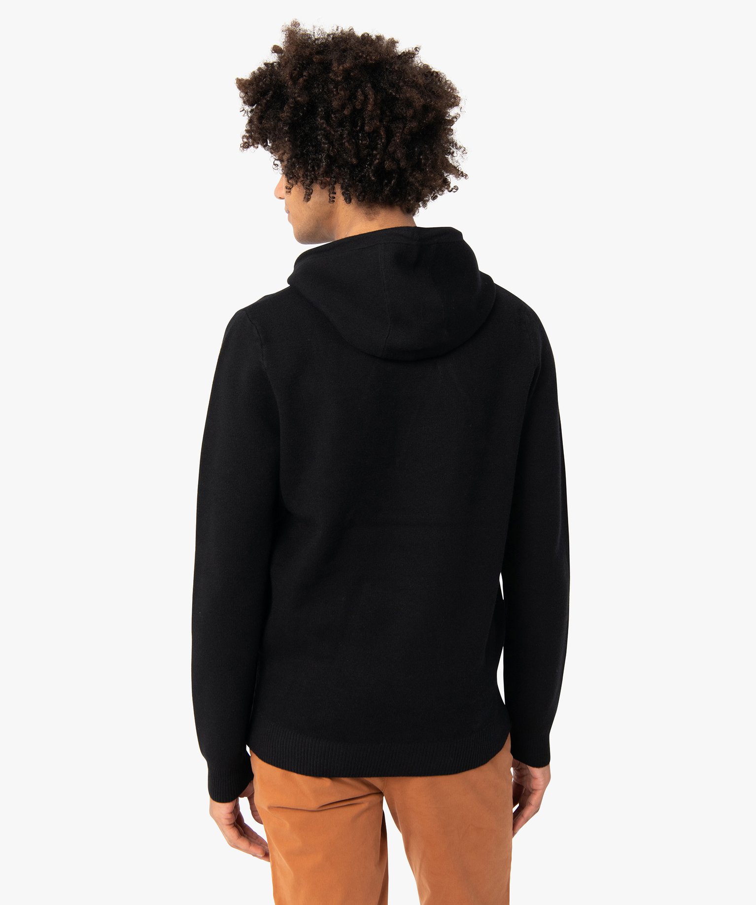 Pull homme à capuche faon sweat noir | GEMO