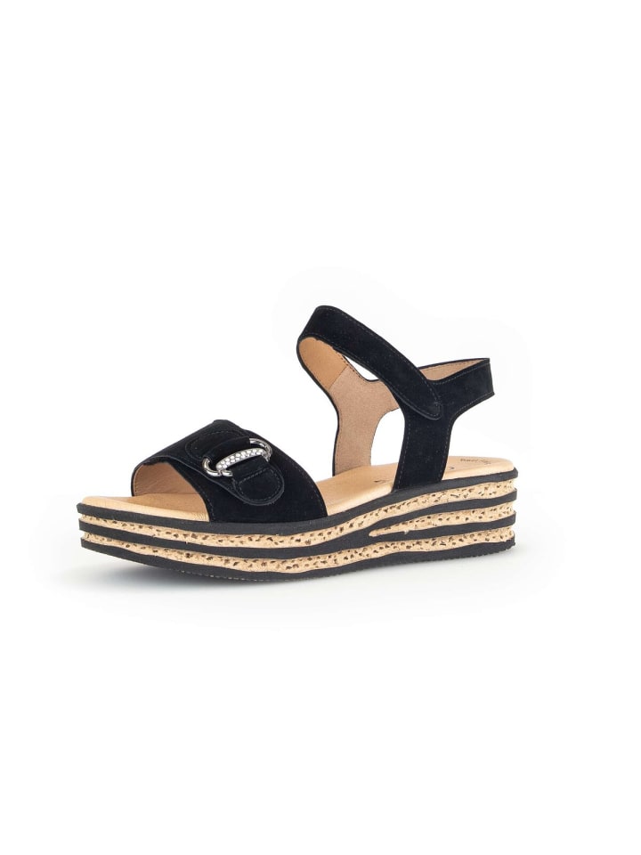 Gabor Fashion Plateau Sandalen in schwarz günstig kaufen