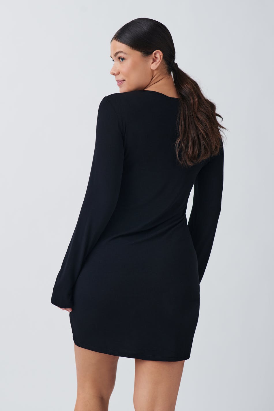 Long sleeve homewear dress
