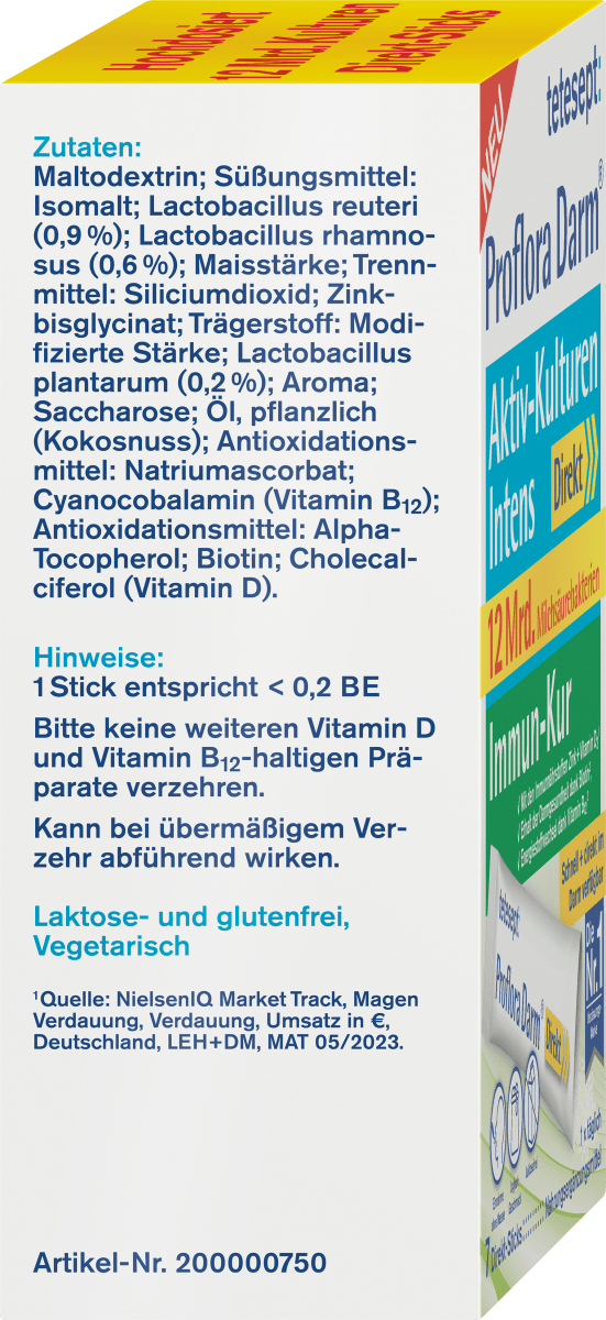 Proflora Darm Aktiv-Kulturen Direkt-Sticks 7 St, 14 g