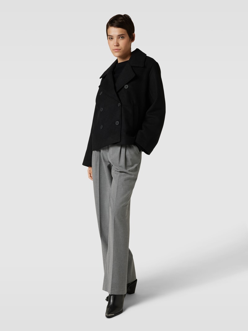 Cabanjacke mit Glencheck-Muster Modell 'KEILY' in schwarz