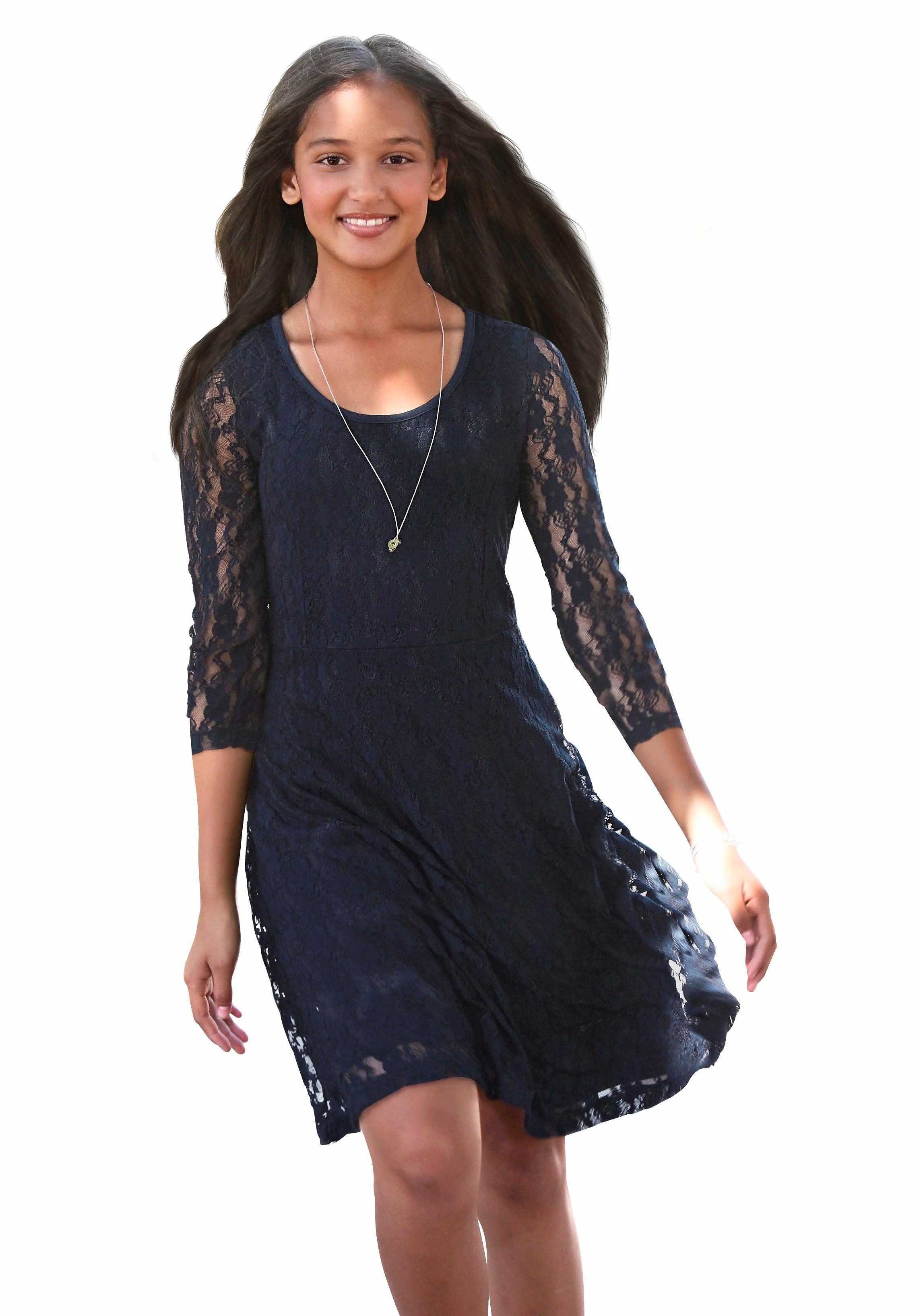 KIDSWORLD Spitzenkleid mit 3/4 Ärmeln