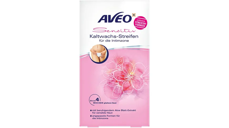 AVEO Kaltwachs-Streifen für die Bikinizone mit Aloe Blatt-Extrakt