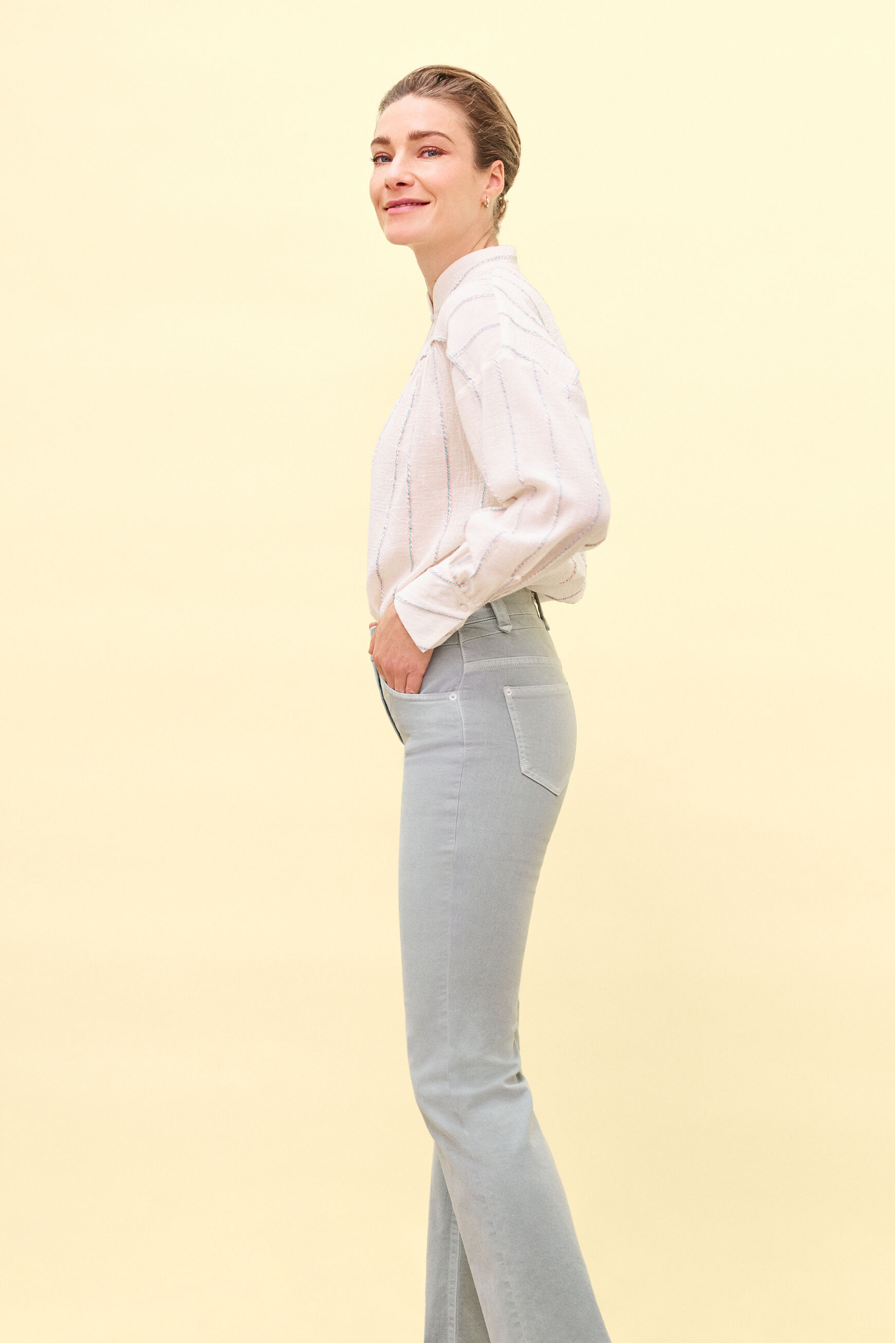 pantalon phoenix bleu pastel femme