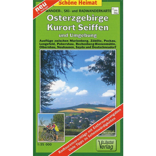Wander- Ski- und Radwanderkarte Osterzgebirge, Kurort Seiffen und Umgebung 1 : 35 000 - Wanderkarte