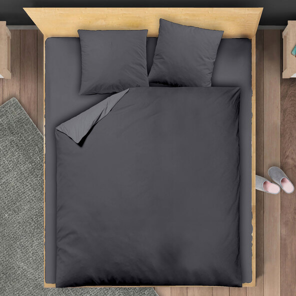 Bettwäsche Luxus Satin, 200 x 220 cm, anthrazit