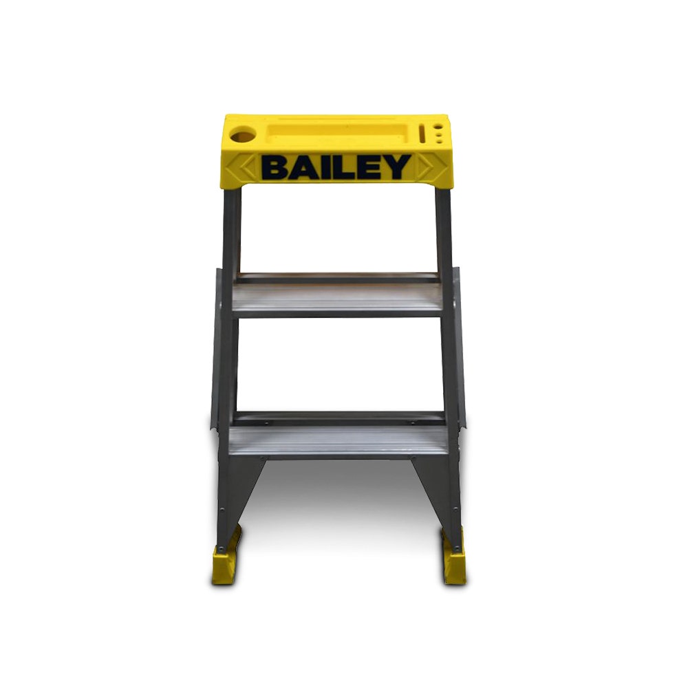 BAILEY 0.9m 150kg 3 Step Pro Aluminium Double Sided Big Top Ladder FS13966