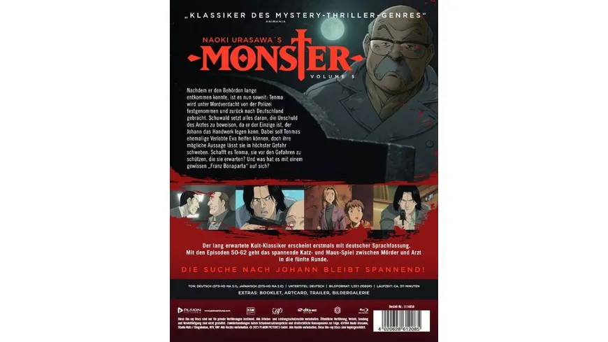 MONSTER - Volume 5 (Ep. 50-62) - Steelbook  [2 BRs]