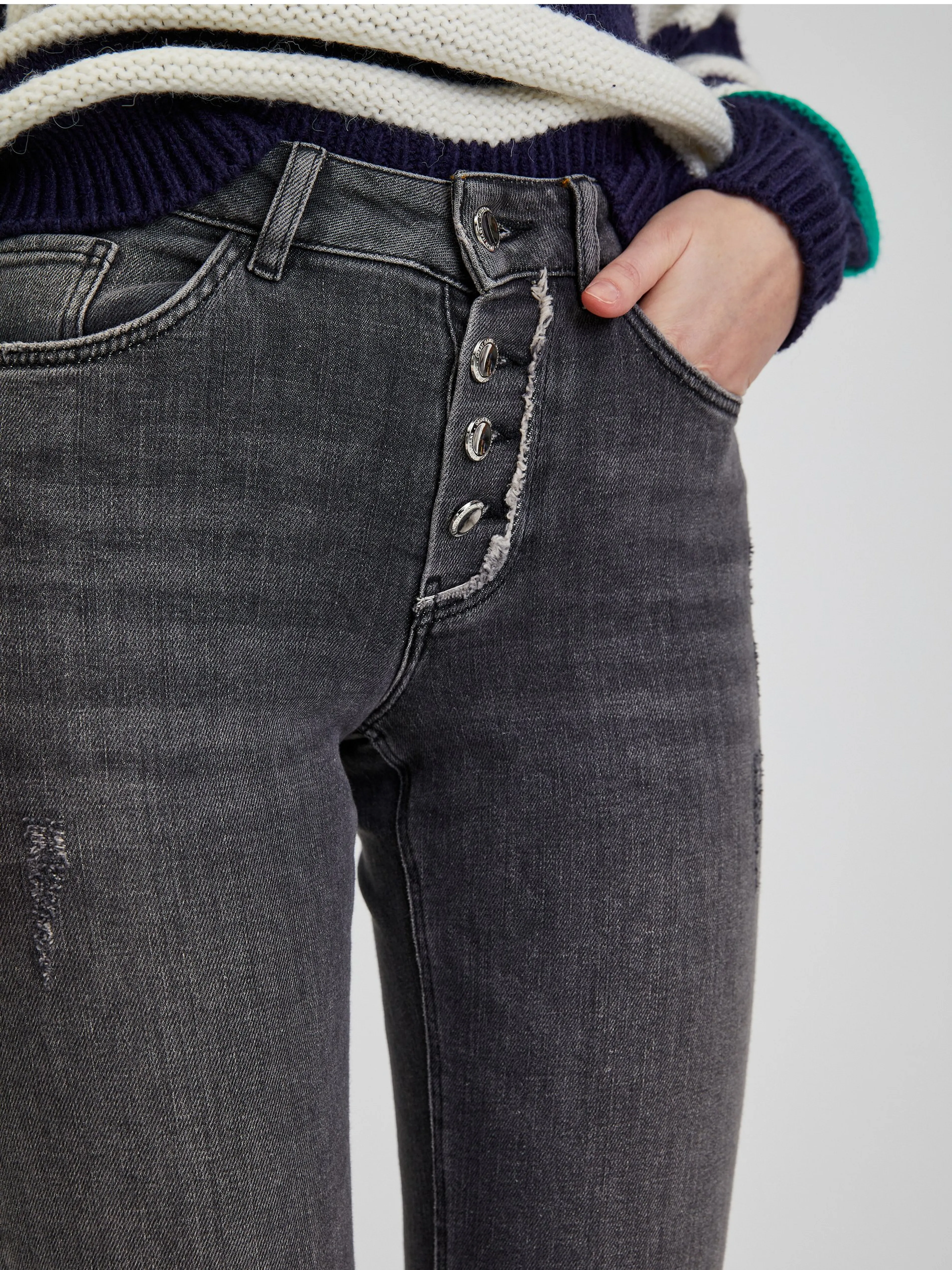 Dunkelgraue Damenjeans Slim Fit ORSAY
