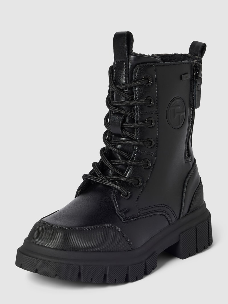 Stiefel in Leder-Optik in schwarz