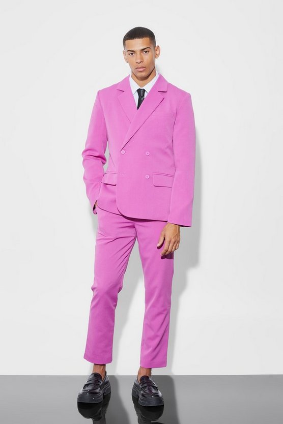 Slim-Fit Anzughose in Knitteroptik
