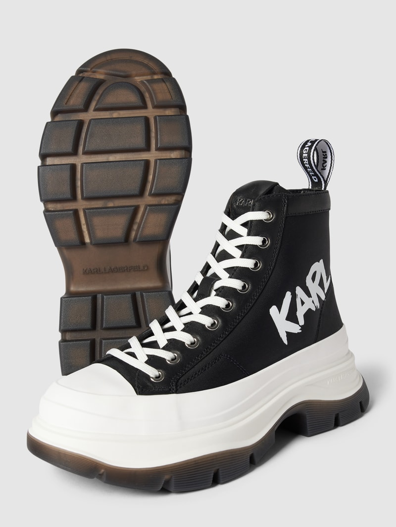 High-Top-Sneaker mit Label-Print Modell 'LUNA' in schwarz