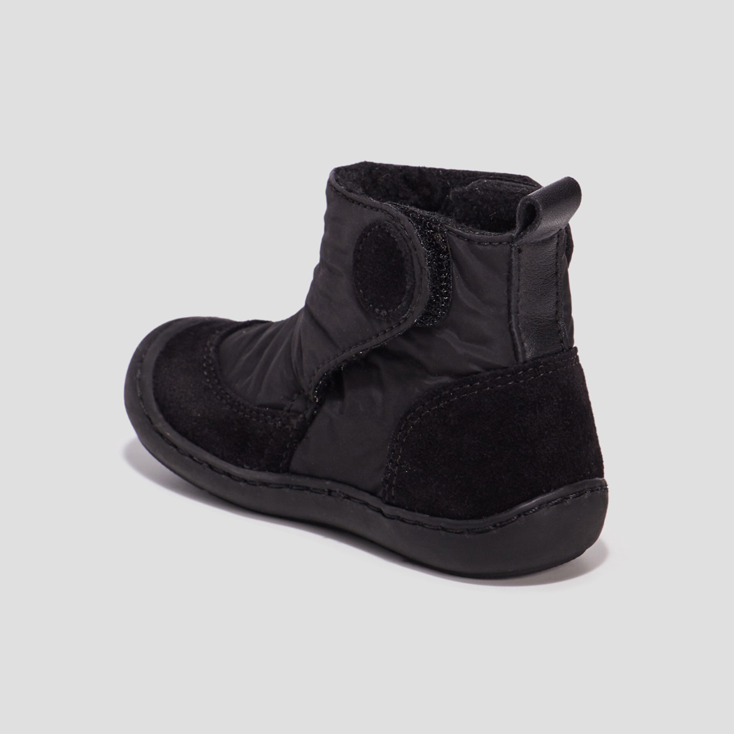Bottines à scratchs en cuir noir bébé garçon | La Halle