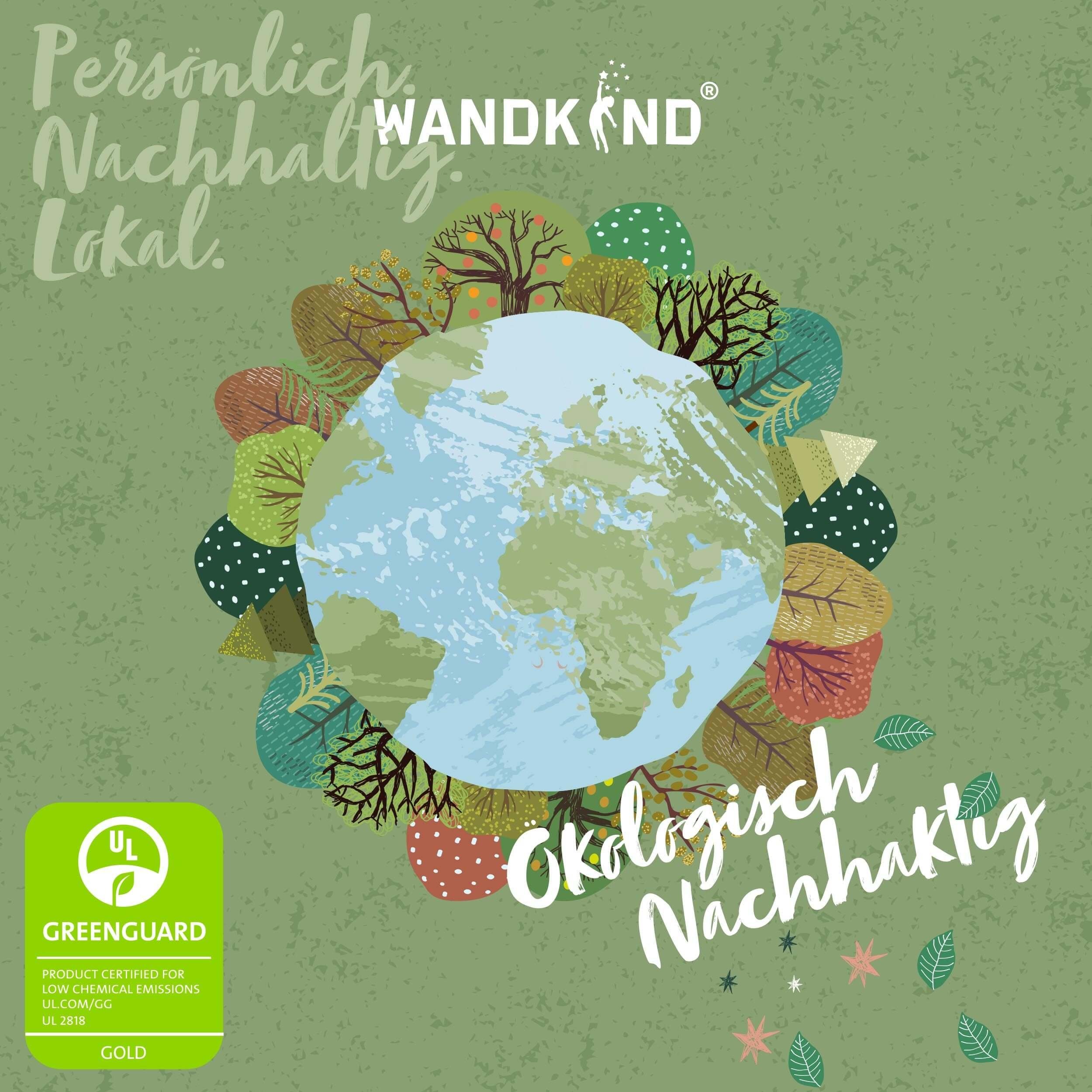 WANDKIND Wandtattoo Fuchs auf dem Mond V411, wieder ablösbar