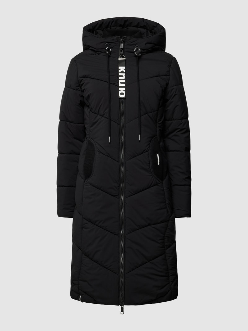 Steppmantel mit Label-Details Modell 'THE ARIBAY' in schwarz