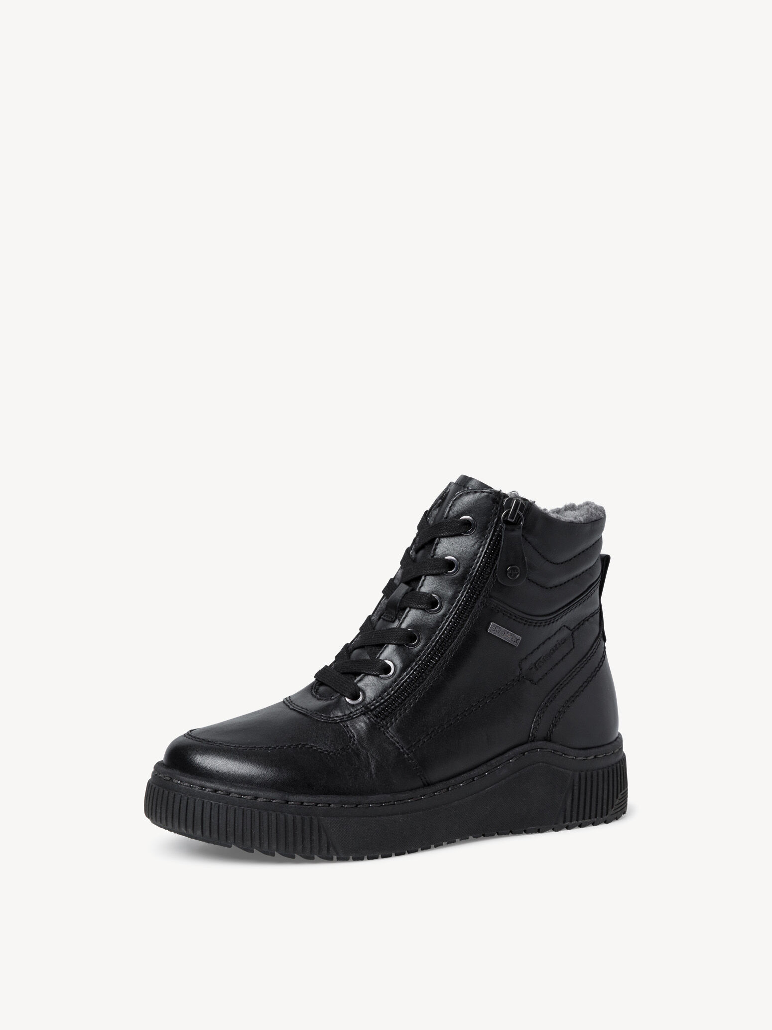 Bottine en cuir - noir