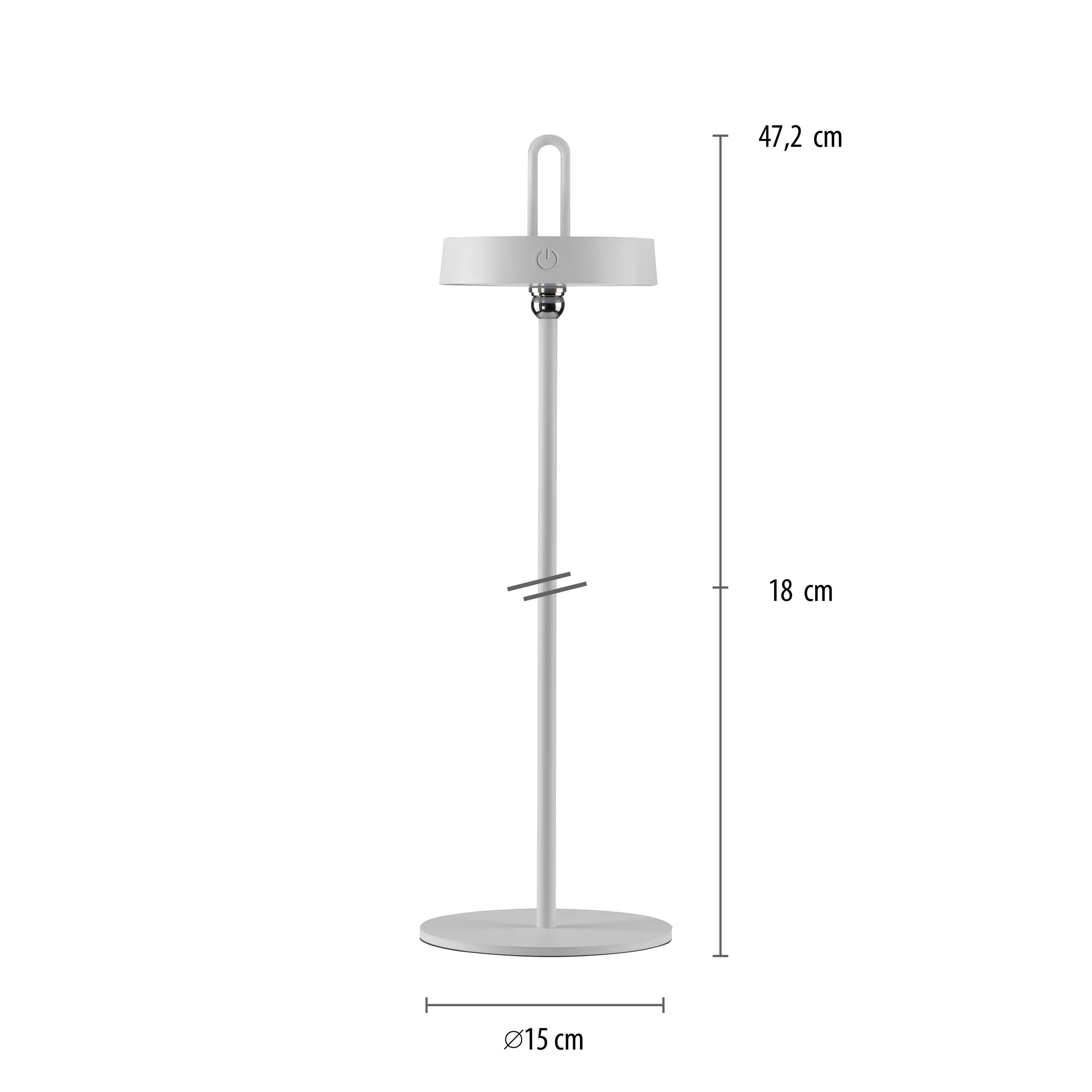 JUST LIGHT.LED-Akku-Tischleuchte 1flg